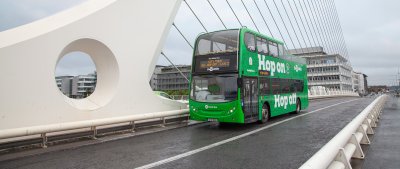 City tour bus on Beckett Bridge
